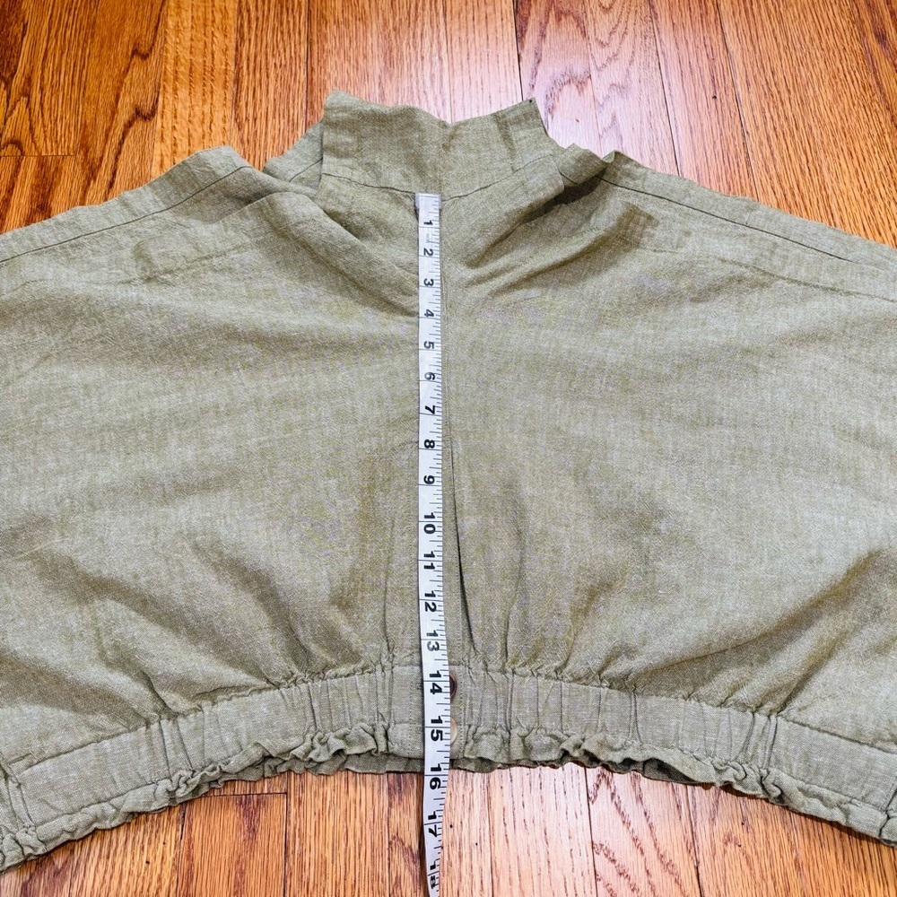 Ava & Viv Plus Size 3X Green Linen Rayon High Rise Pull On Beach Bermuda Shorts - Picture 14 of 16